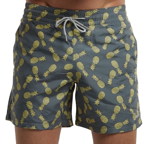 Le Club New Pineapple Gray Swim Trunks Size XL - Picture 1 of 7